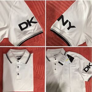 DKNY Men’s LOGO SLEEVE POLO SHIRT M